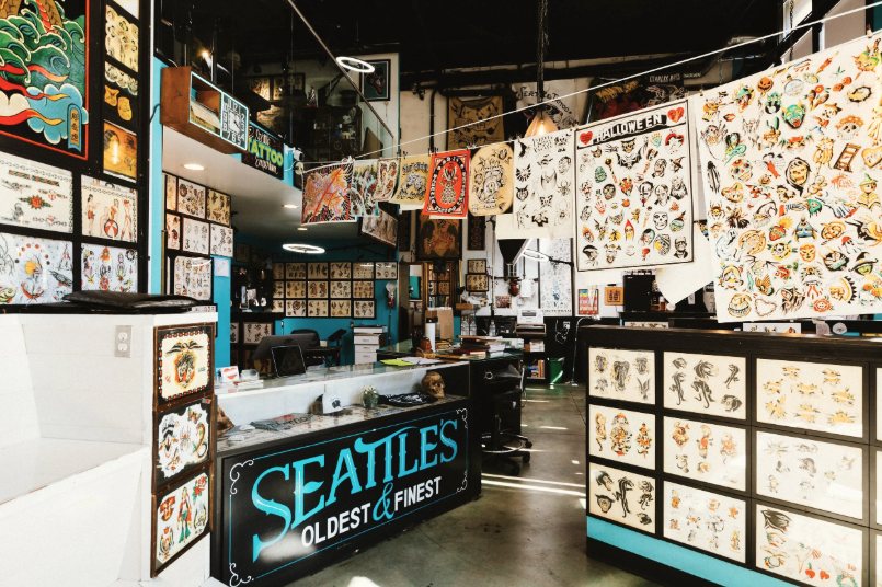 Shop interior and flash walls